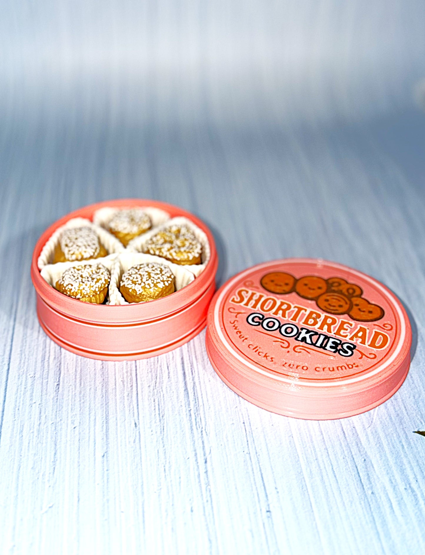 Clicker Sugar Cookie Container with Sewing Edition Options-3d printed - Wonderland 3D Printing 