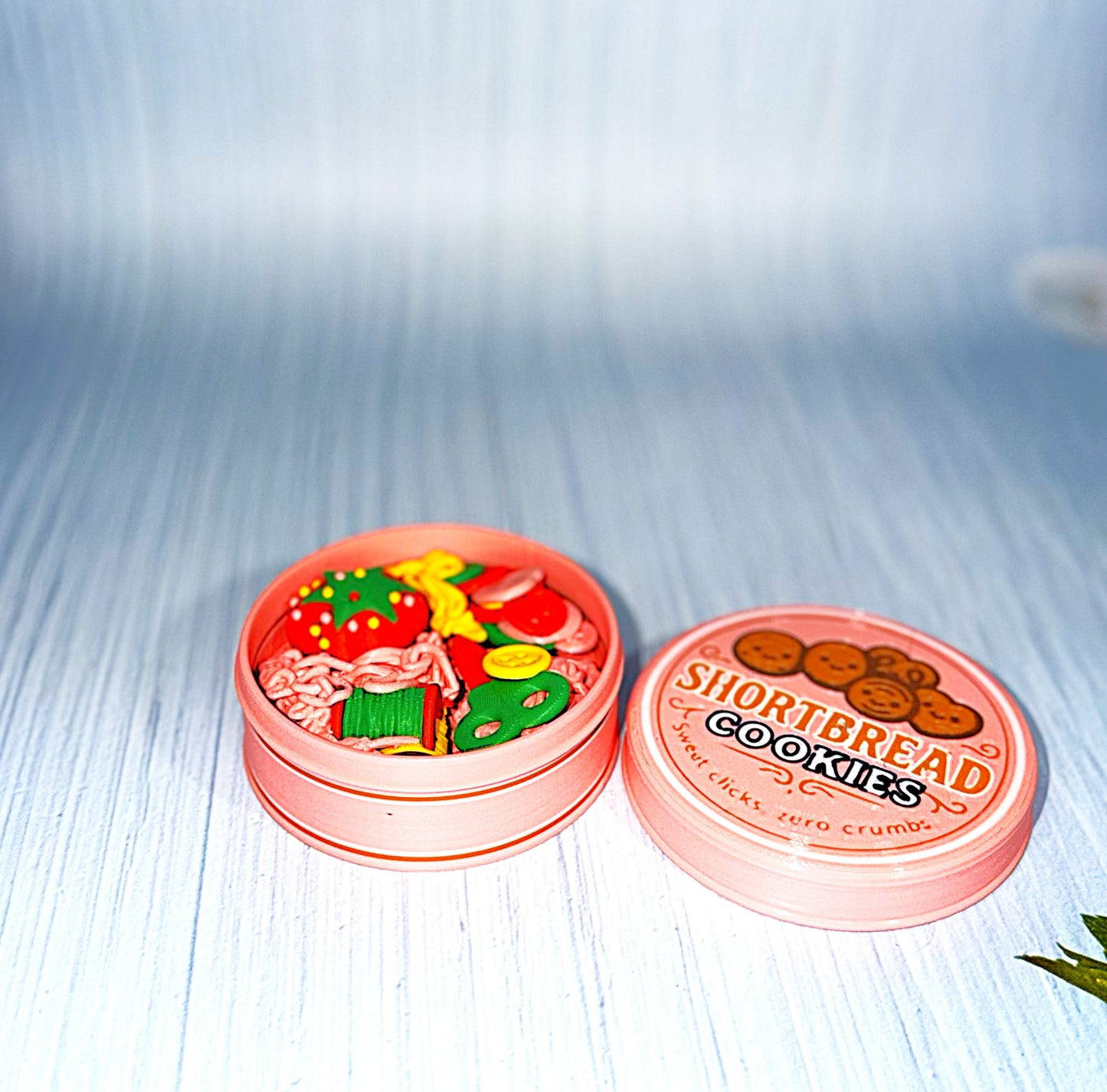 Clicker Sugar Cookie Container with Sewing Edition Options-3d printed - Wonderland 3D Printing 