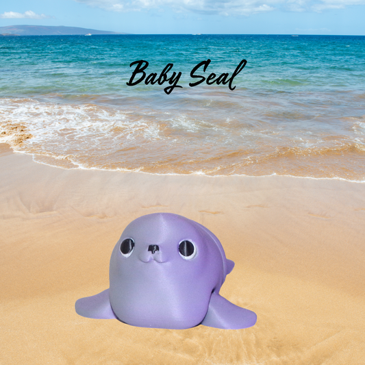 Baby Seal Articulated 3d Printed Figurine