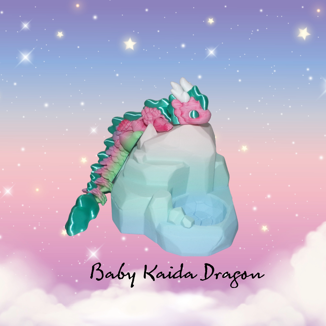 Baby Kaida Dragon Articulated 3d Printed Figurine