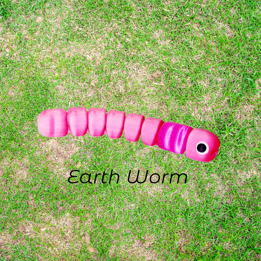 Worm Flexi Articulated 3d Printed Figurine