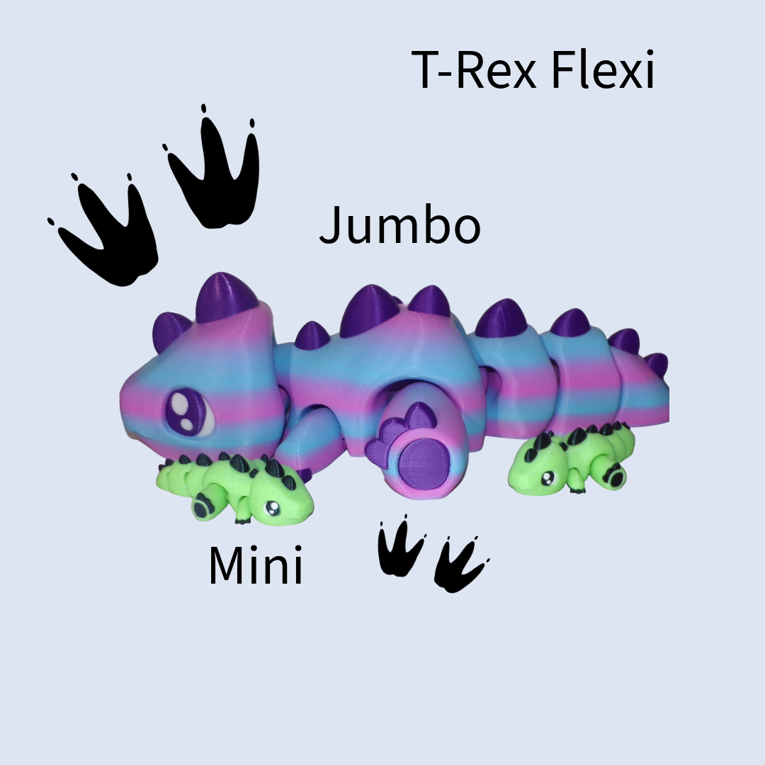 T-Rex Flexi Articulated 3d Printed Figurine