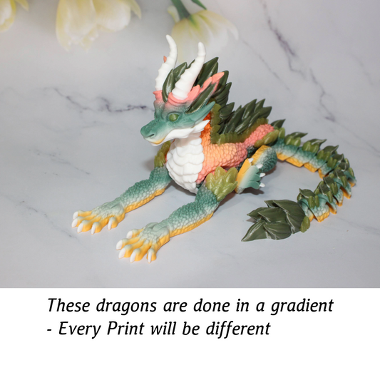 Knox Dragon 14 inches Long 3d Printed Articulated Figurine - Wonderland 3D Printing 