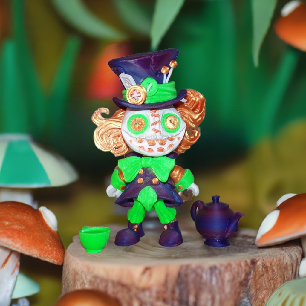 Hatter Doll 3D Printed Articulated Figurine - Wonderland 3D Printing 