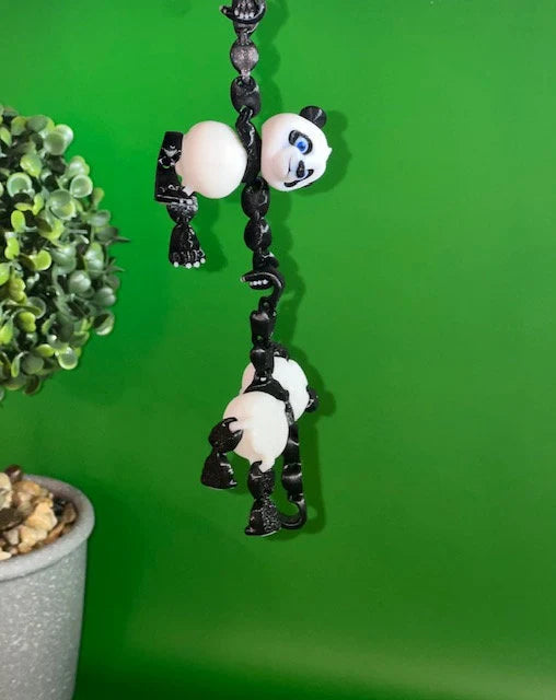 Panda Bear with Bamboo Stand 3D Printed Articulated Flexi Fidget