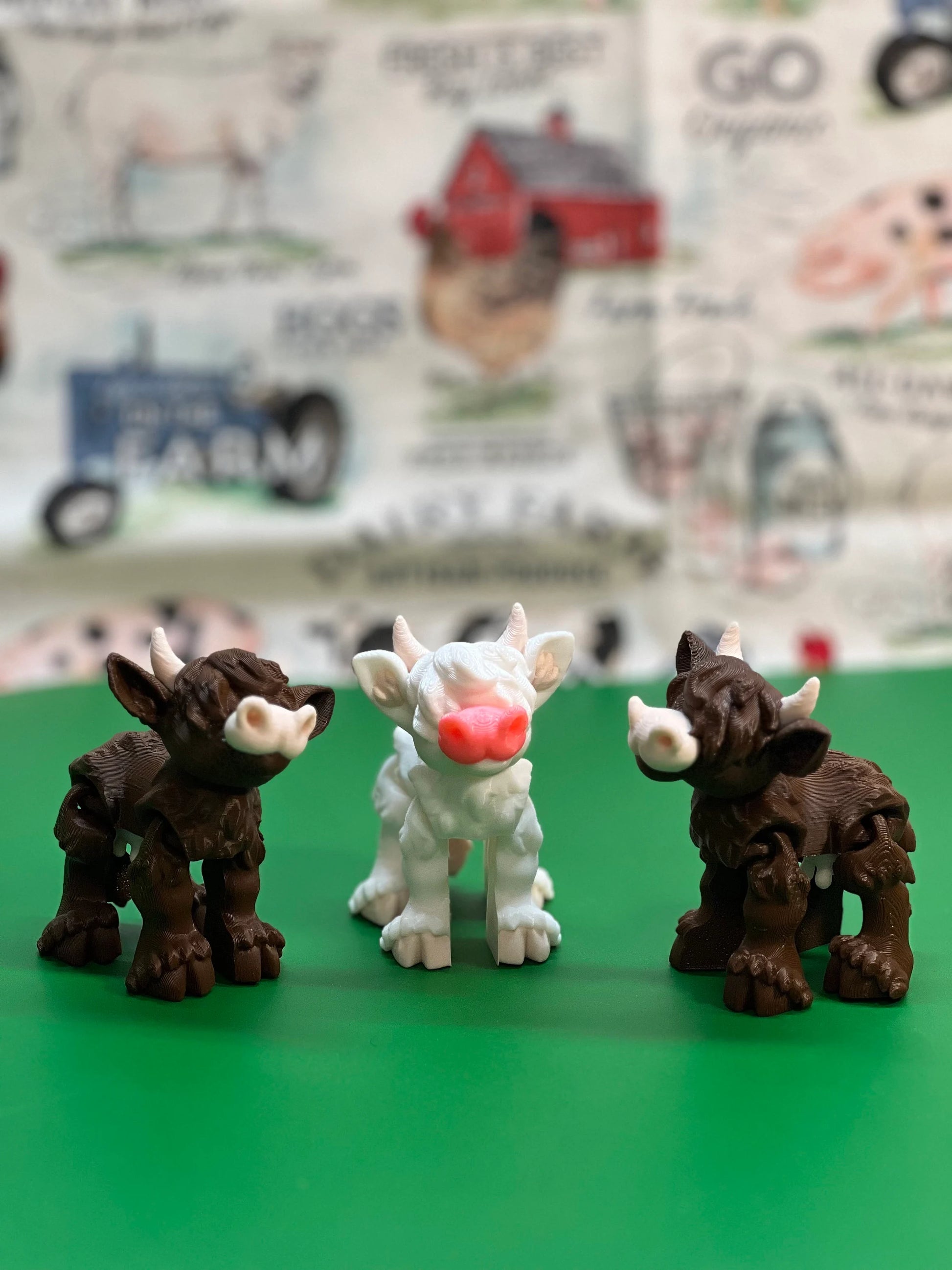 Highland Cow: 3D Printed Articulated Highland Cow - Wonderland 3D Printing 