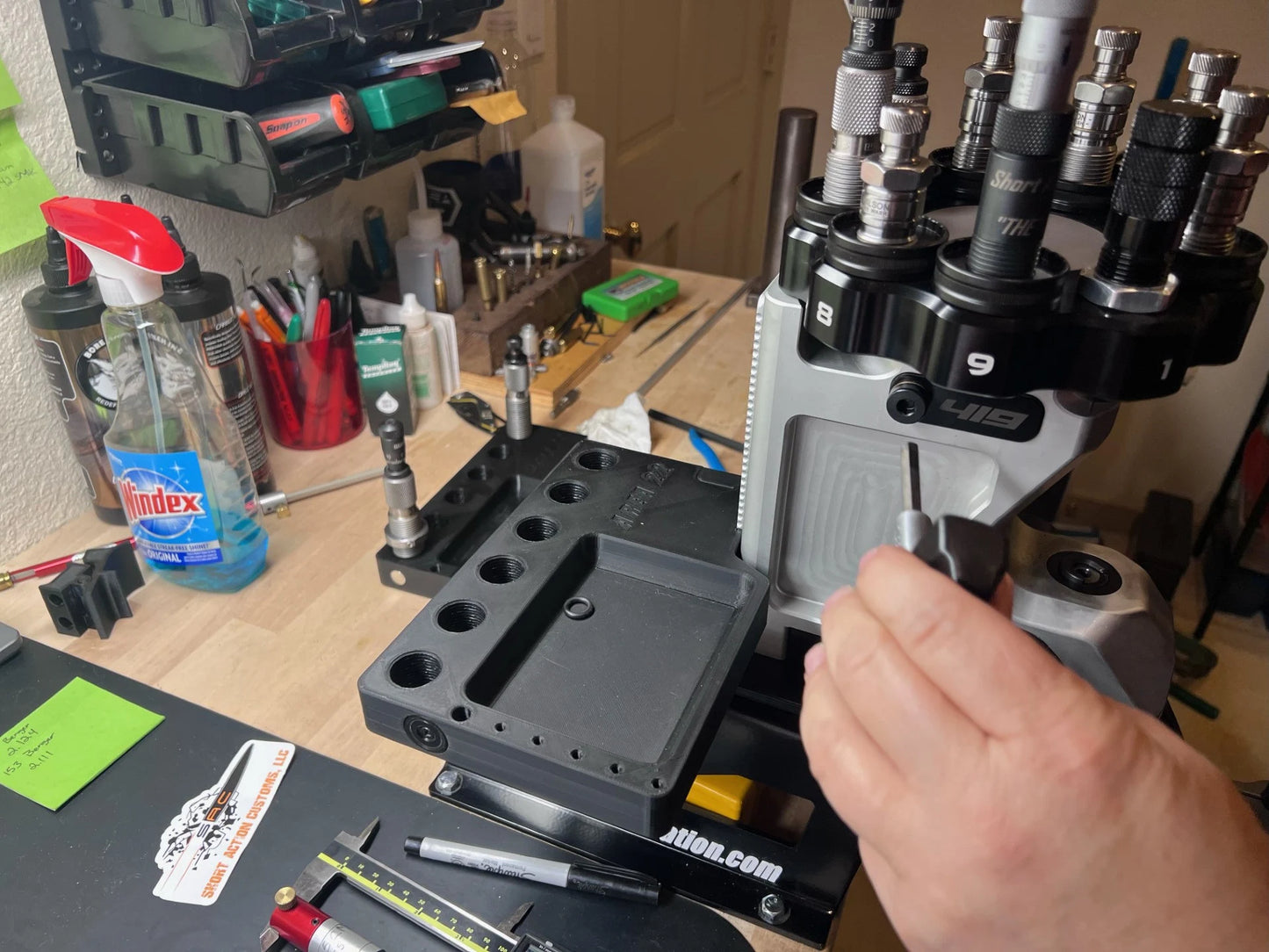 Reloading Press Tray for Area 419 Zero Press with Arca Clamp 3D Printed - Wonderland 3D Printing 
