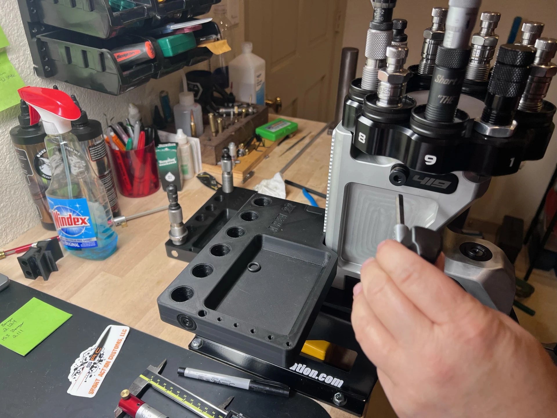 Reloading Press Tray for Area 419 Zero Press with Arca Clamp 3D Printed - Wonderland 3D Printing 