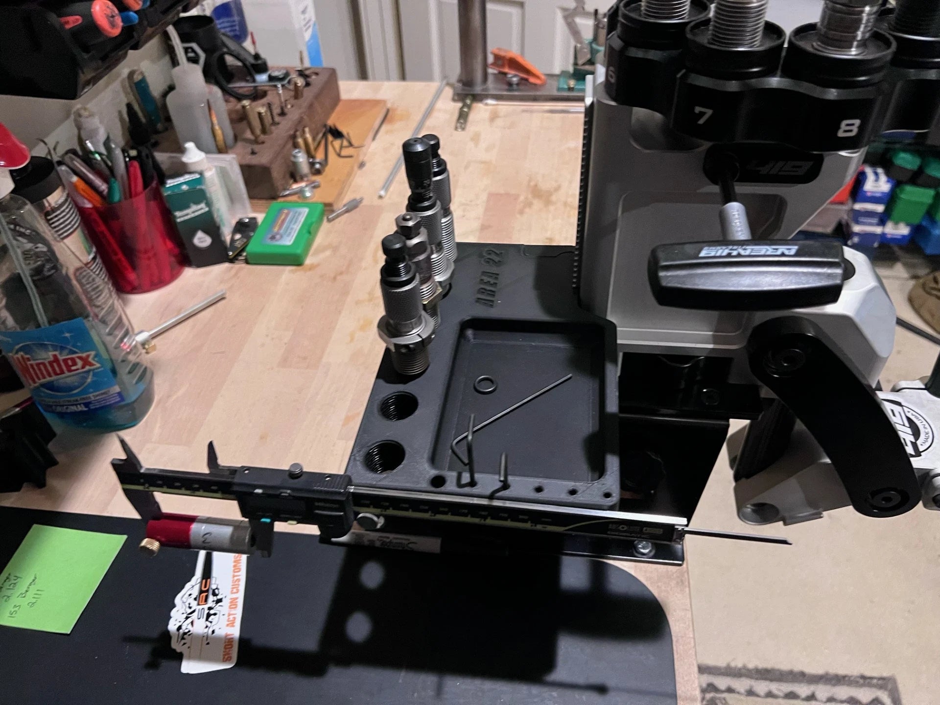 Reloading Press Tray for Area 419 Zero Press with Arca Clamp 3D Printed - Wonderland 3D Printing 
