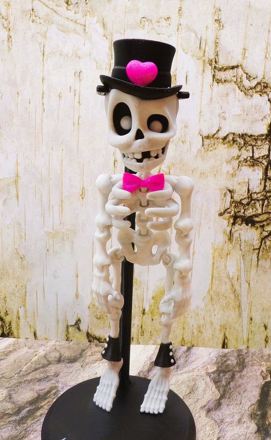 Dapper Skeleton (comes with custom stand) - Wonderland 3D Printing 