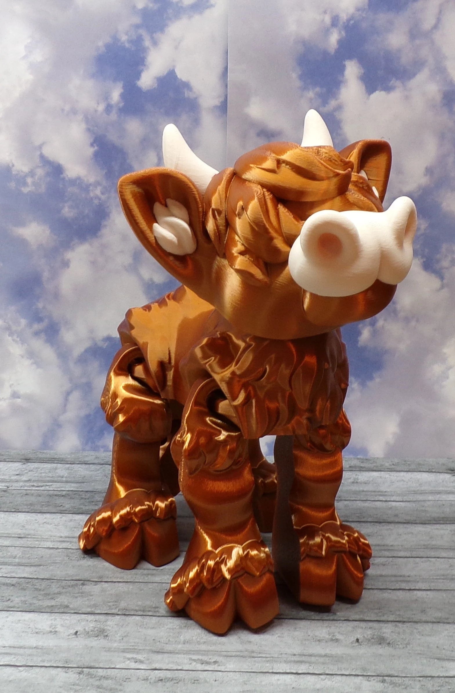 Highland Cow: 3D Printed Articulated Highland Cow - Wonderland 3D Printing 