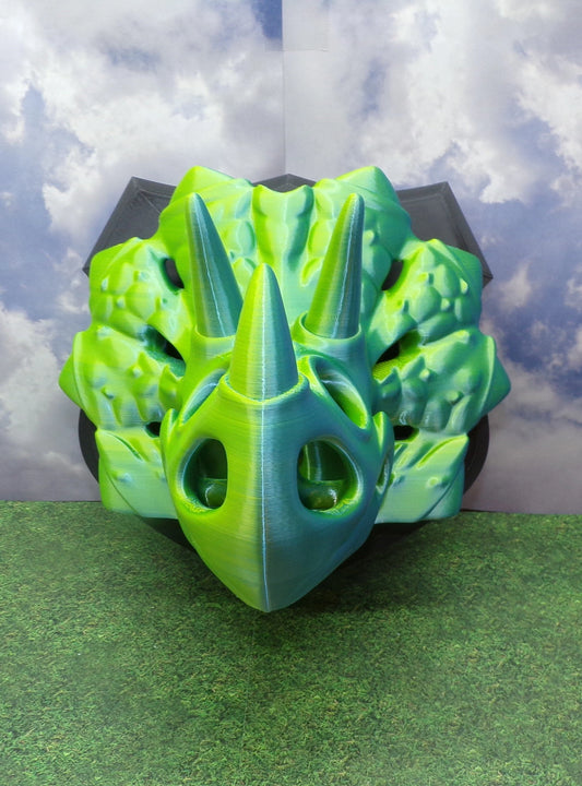 Triceratops Wall Plaque: 3D Printed Headset Holder - Wonderland 3D Printing 