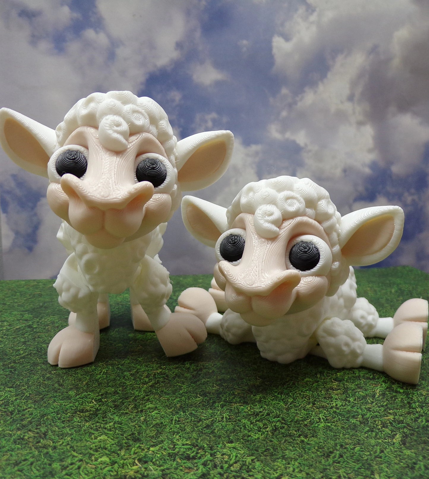 Lamb 3D Printed Articulated Figurine - Wonderland 3D Printing 