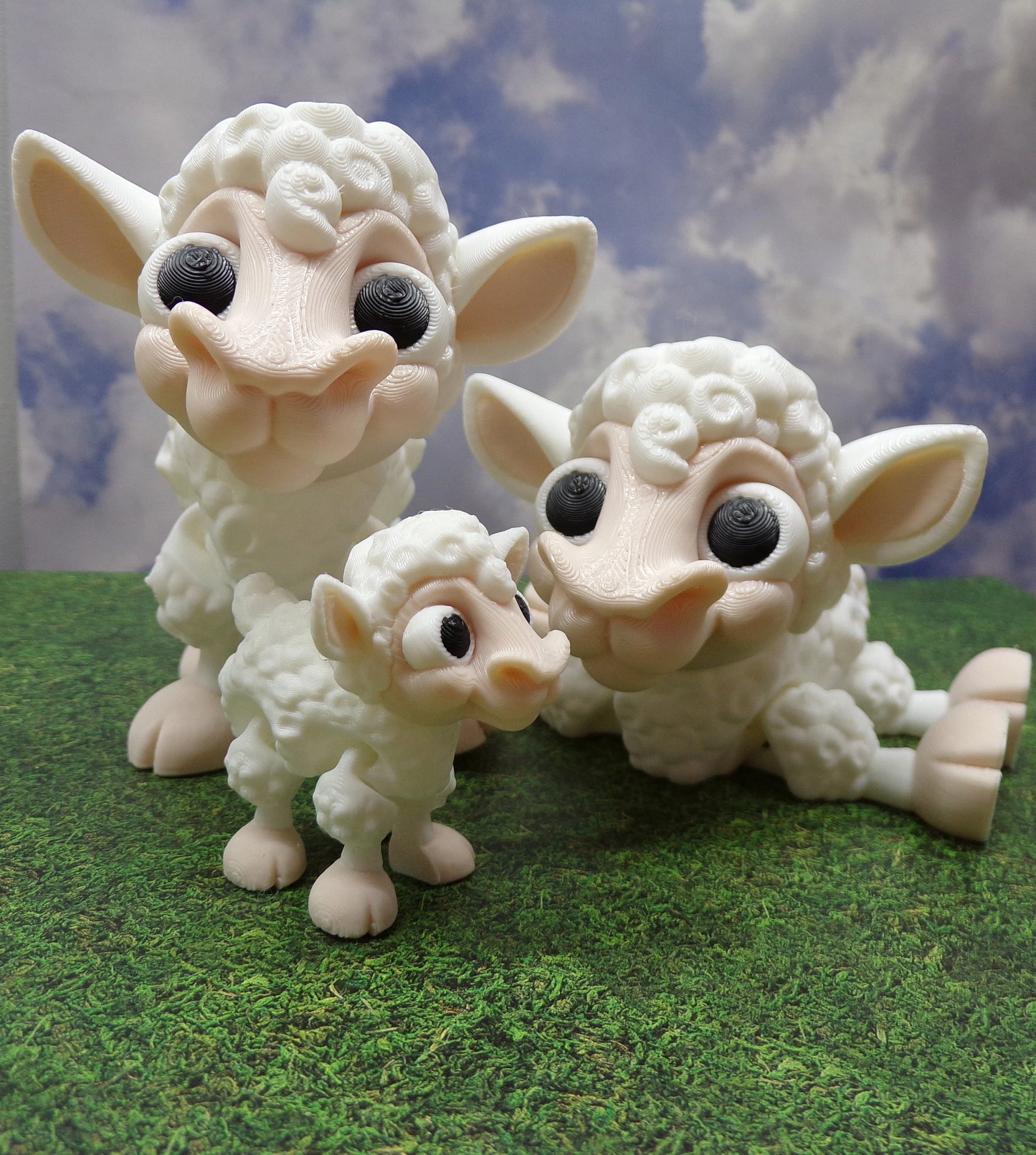 Lamb 3D Printed Articulated Figurine - Wonderland 3D Printing 