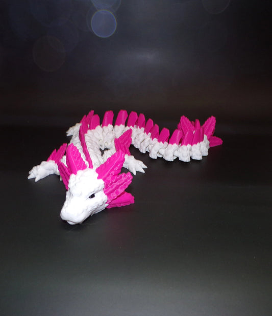 Axolotl Dragon: 3D Printed, Fully Articulated - Wonderland 3D Printing 