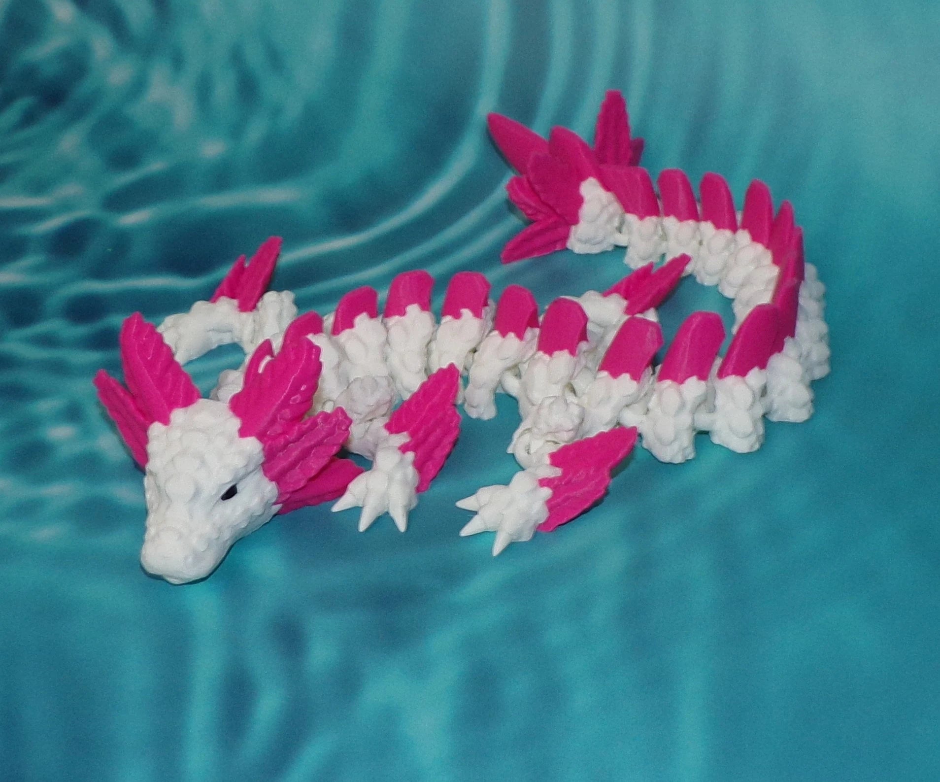 Axolotl Dragon: 3D Printed, Fully Articulated - Wonderland 3D Printing 