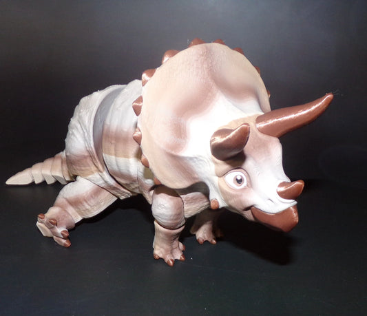 Triceratops: 3D Printed, Articulated - Wonderland 3D Printing 