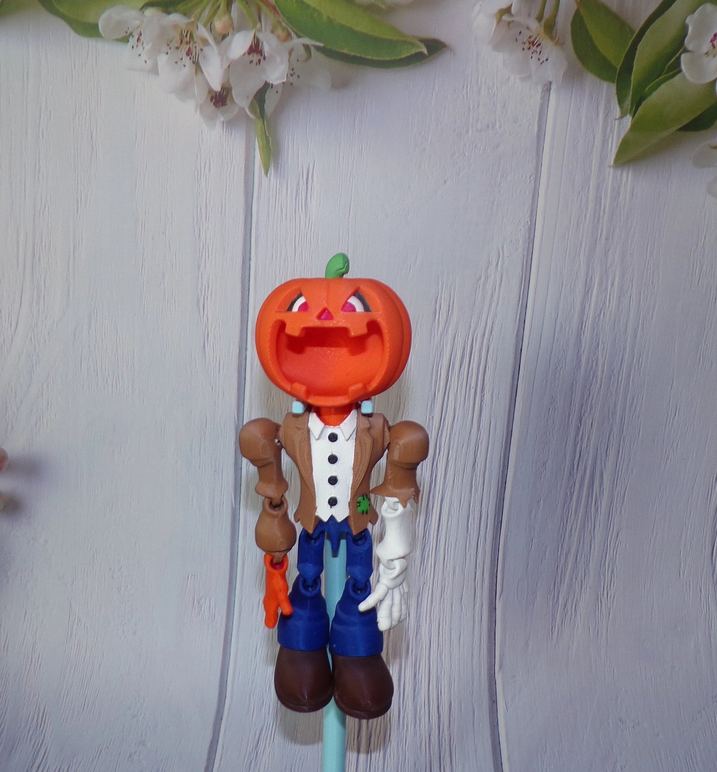 Pumpkin Head:3D Printed Fully Articulated Pumpkin Man - Wonderland 3D Printing 