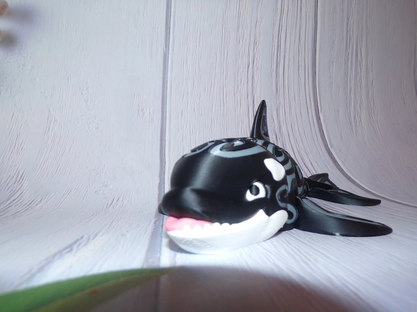 Orca:3D Printed Articulated Tattoo Orca - Wonderland 3D Printing 