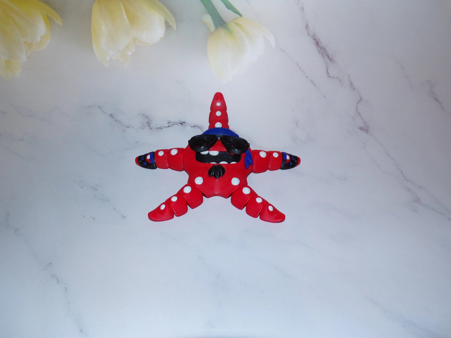 Playful Starfish 3d printed articulated Flexi Fidget Toy