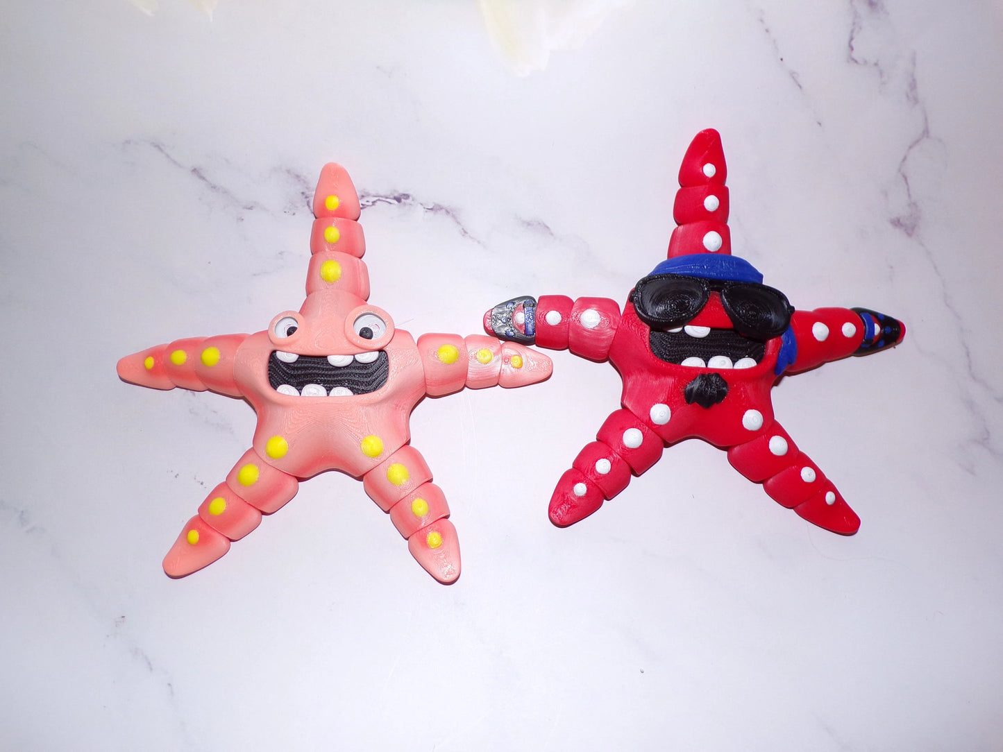 Playful Starfish 3d printed articulated Flexi Fidget Toy