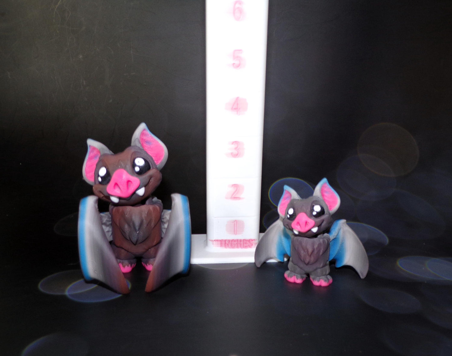 Vampire Bat: 3D Printed Fully Articulated Flexi Fidget - Wonderland 3D Printing 