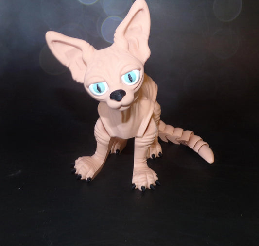 Sphinx Cat 3D Printed Articulated Figurine - Wonderland 3D Printing 