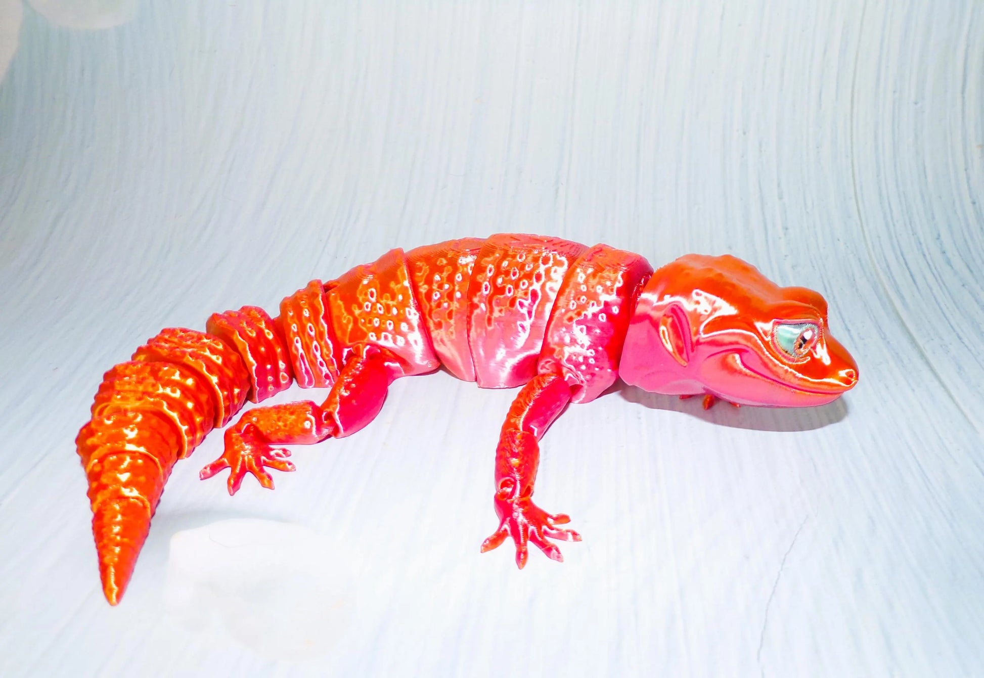 Leo Gecko, Articulated Gecko - Wonderland 3D Printing 