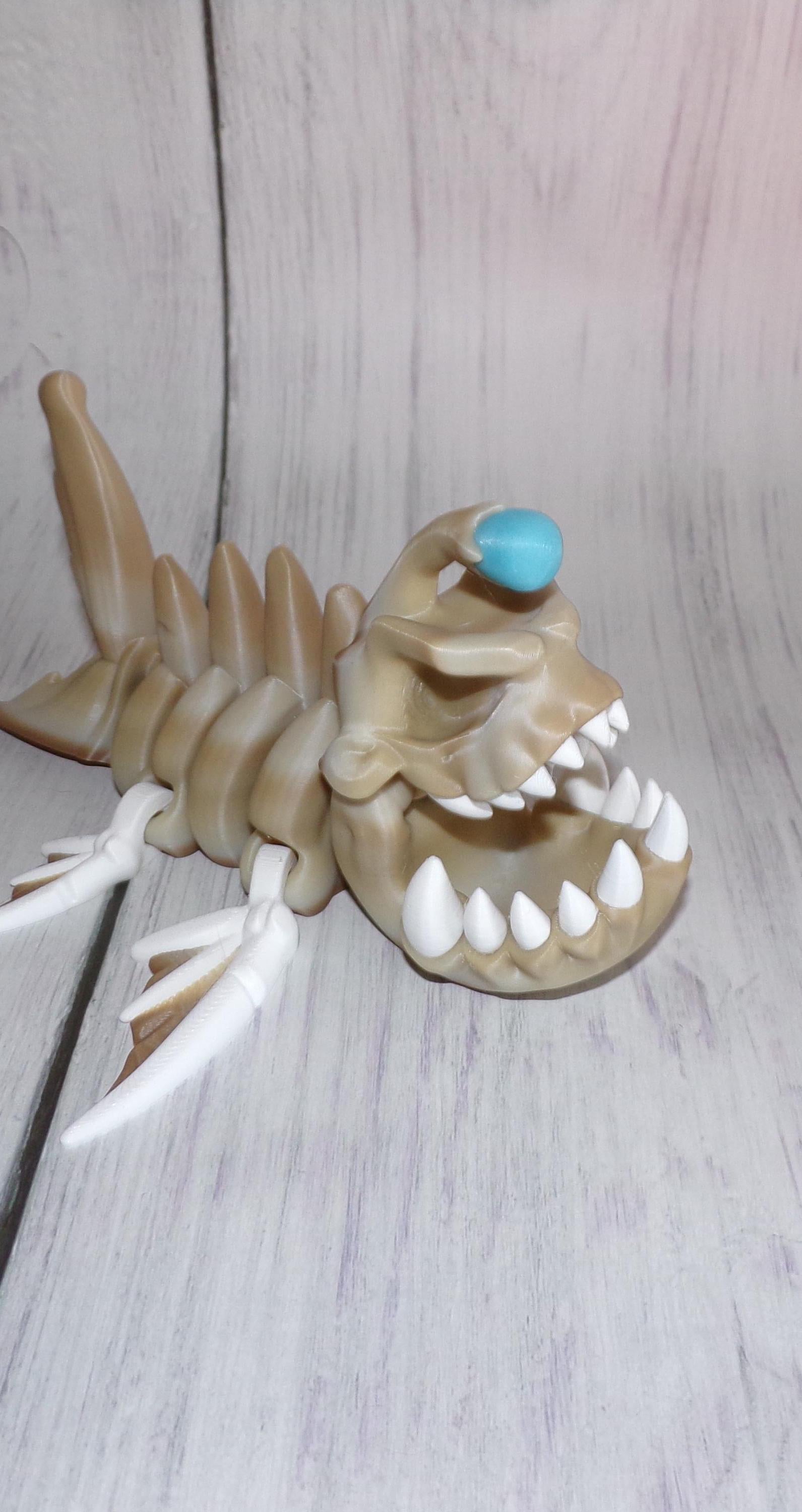 Angler Fish-3D Printed Articulated Figurine - Wonderland 3D Printing 