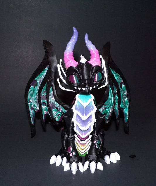 Twisty Dragon or Stuffed Dragon Flexi Fidget Figurine:3D Printed-6.25" tall