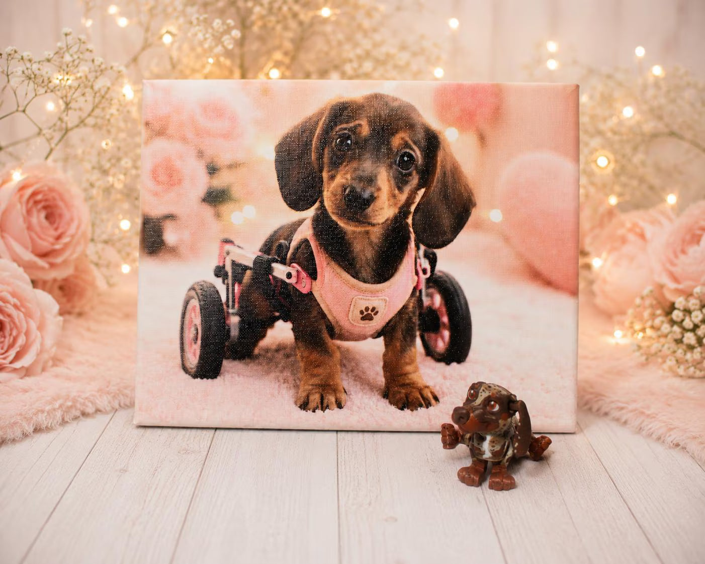Personalized Pet Photo Canvas 4x6, 8x10 or 11x14, Raised UV Resin Print Options, Custom Picture Gift- Memorial Canvas Art - Wonderland 3D Printing 