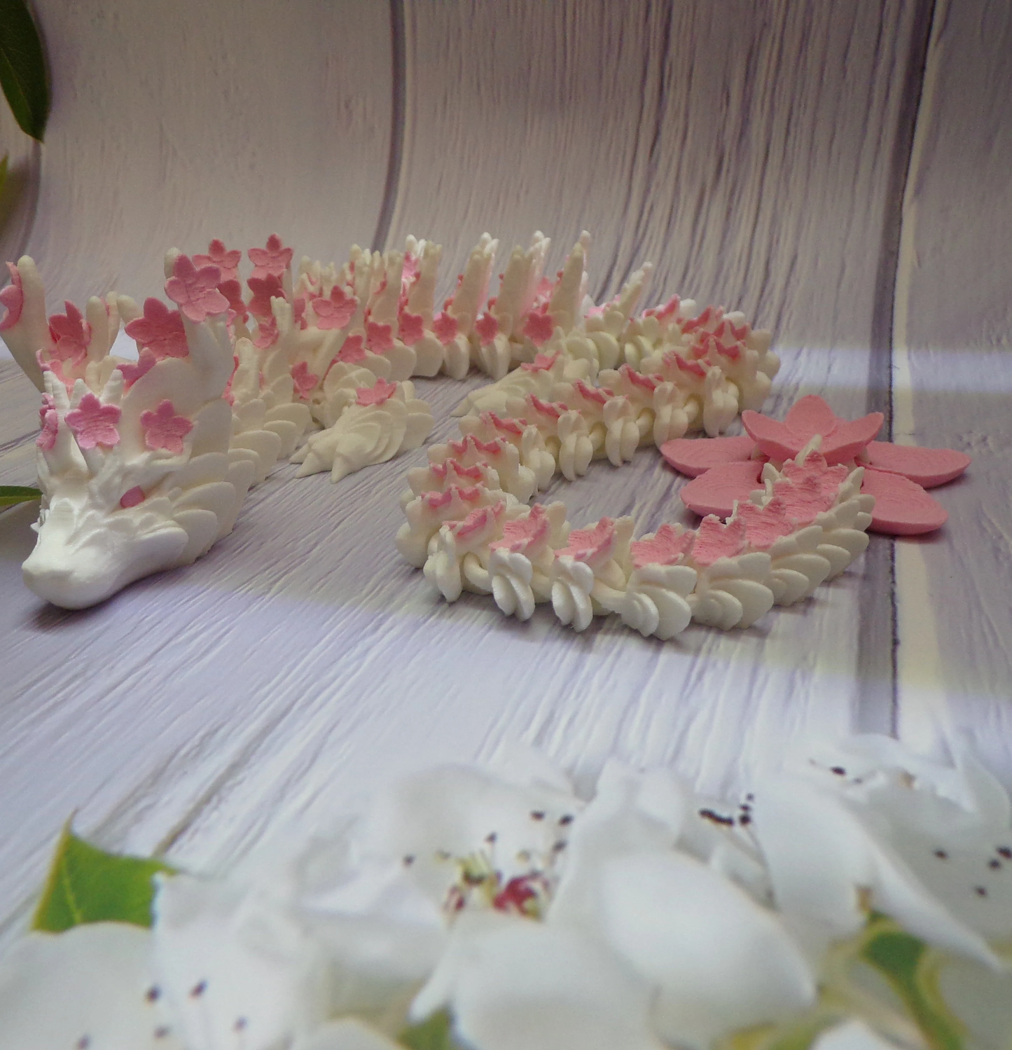 Cherry Blossom Dragon: 3D Printed Articulated - Wonderland 3D Printing 