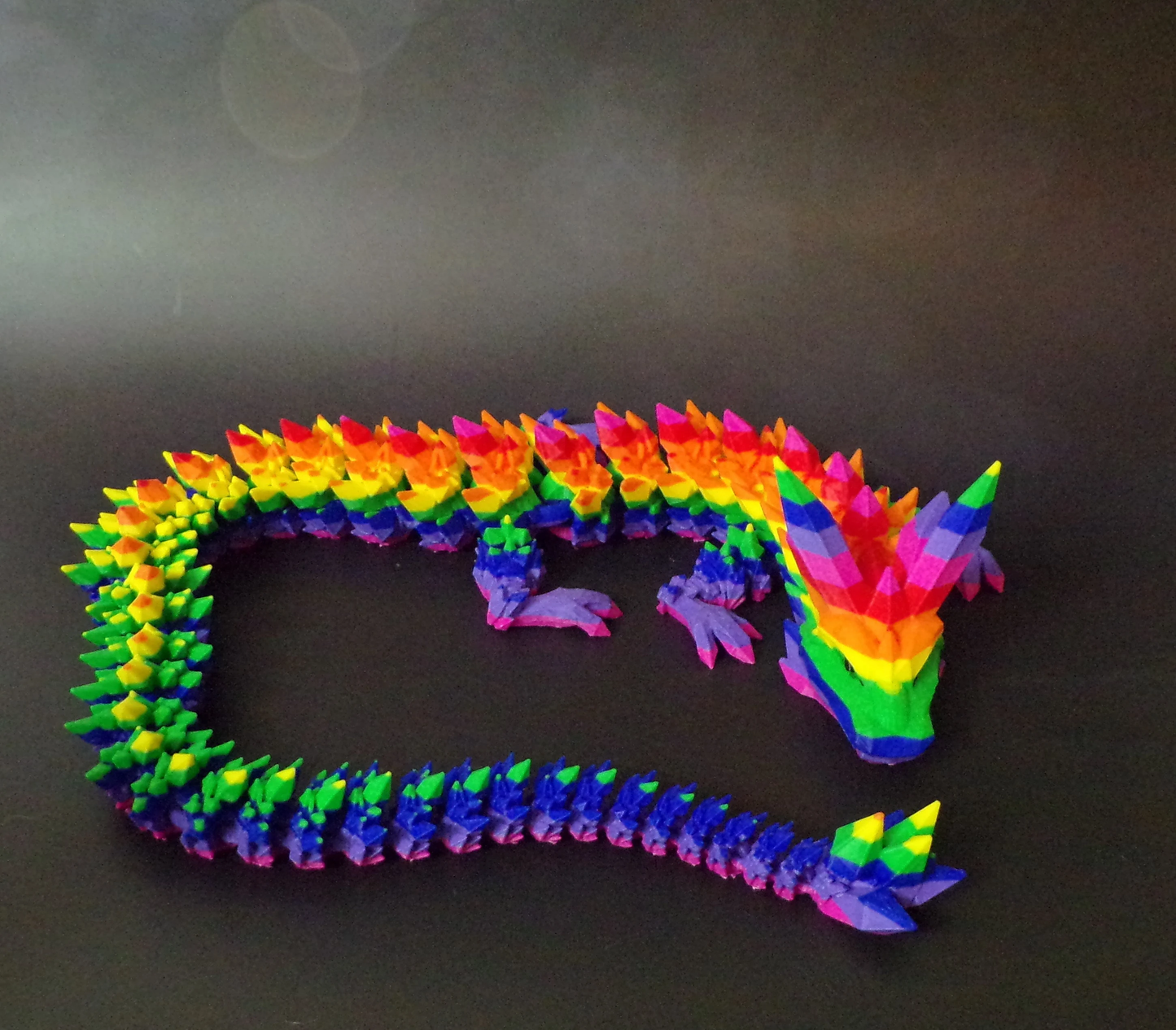 Rainbow Crystal Dragon: 3D Printed - Wonderland 3D Printing 