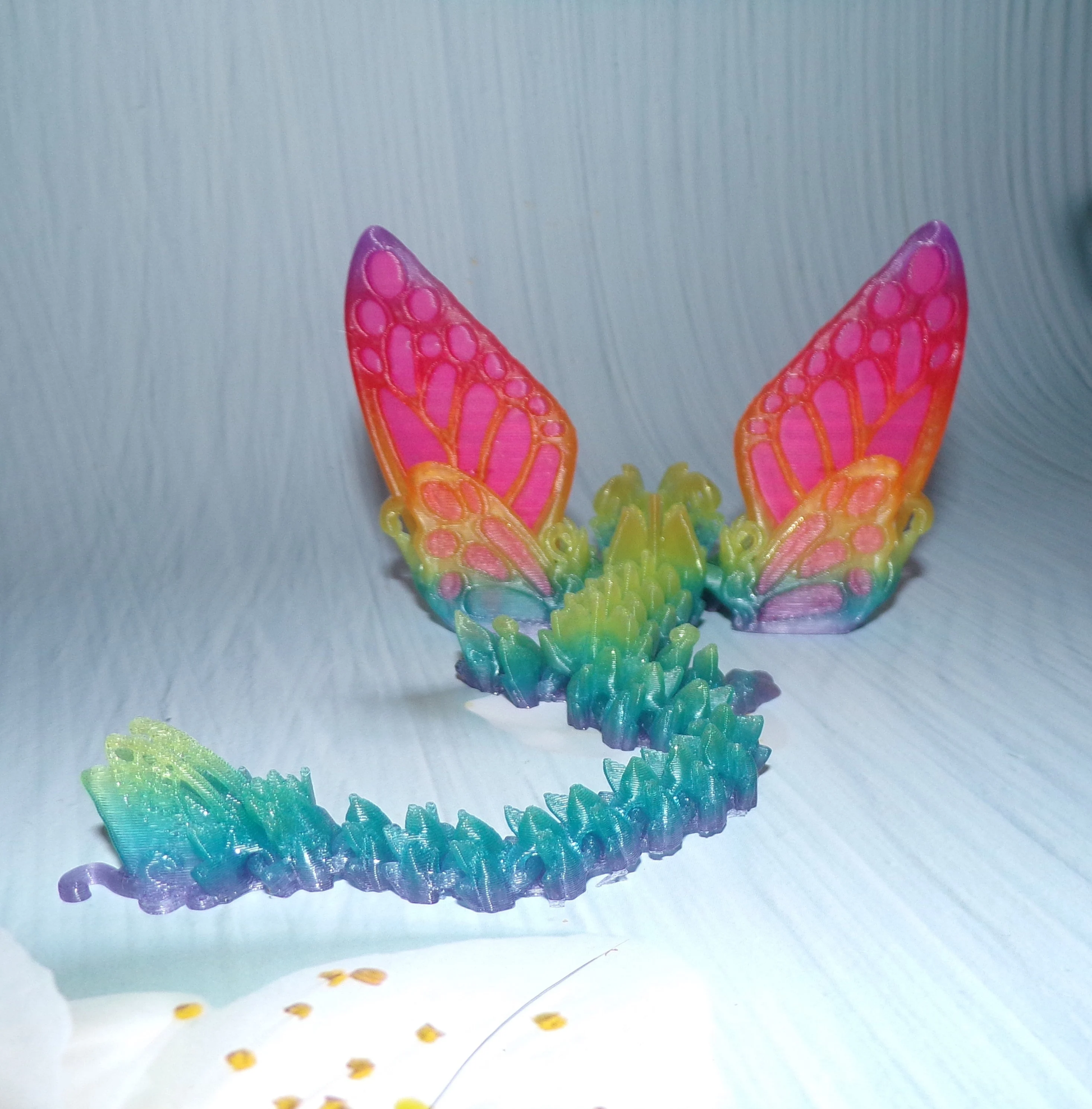 Butterfly Dragon: 3D Printed Articulated - Wonderland 3D Printing 