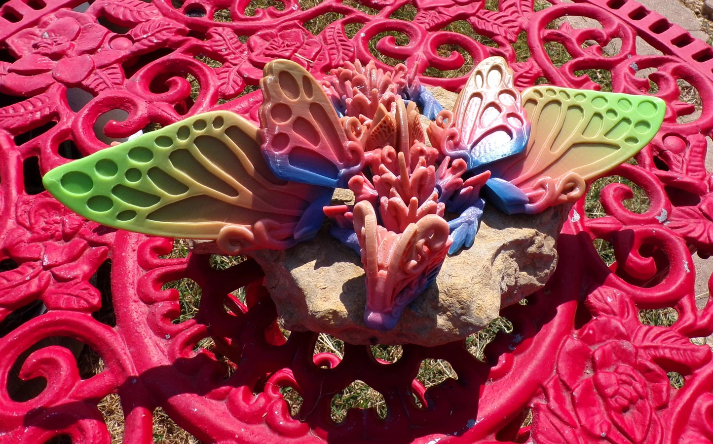 Butterfly Dragon: 3D Printed Articulated - Wonderland 3D Printing 