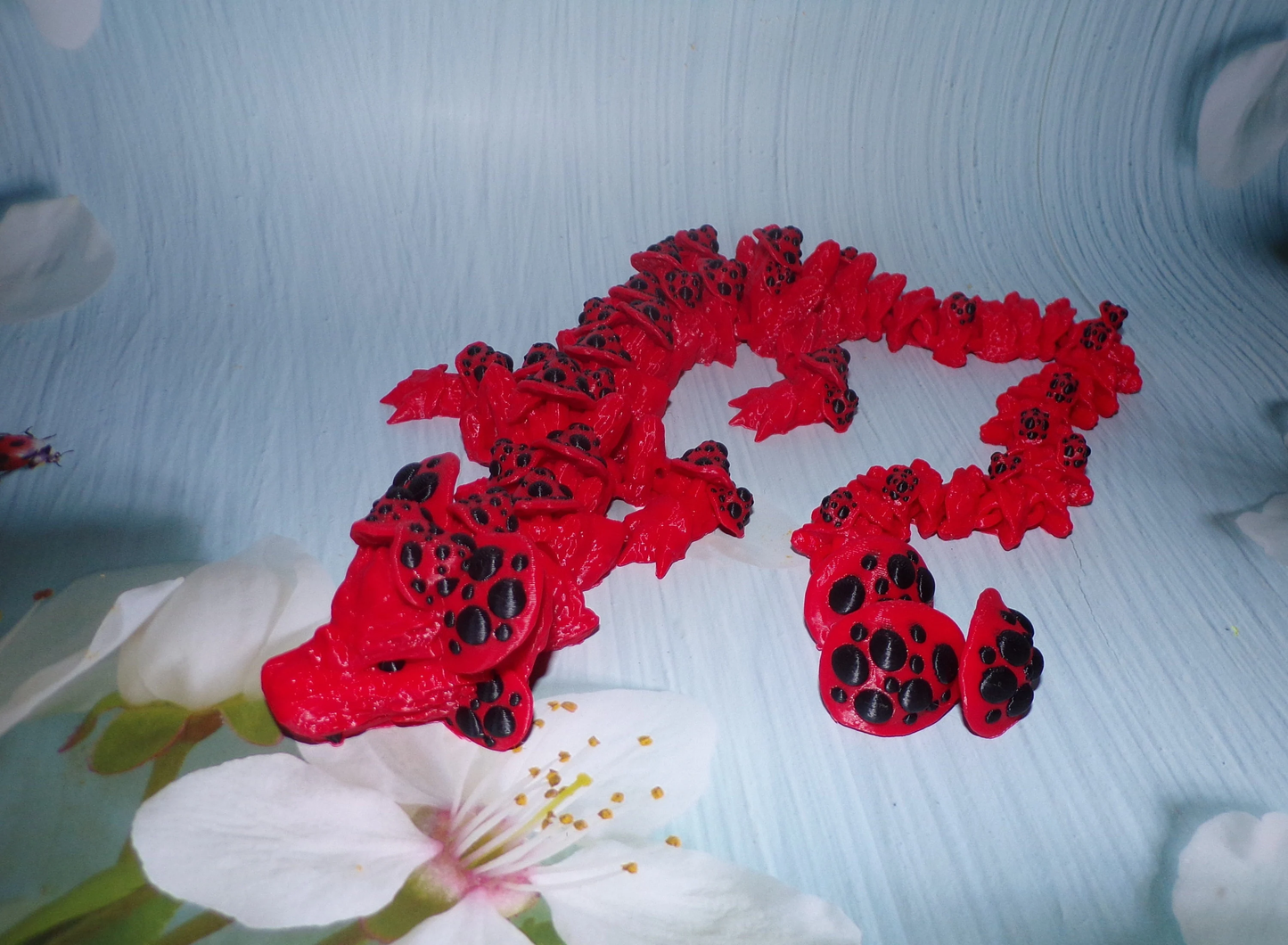 Mushroom Dragon: 3D Printed Fully Articulated Mushroom Dragon - Wonderland 3D Printing 