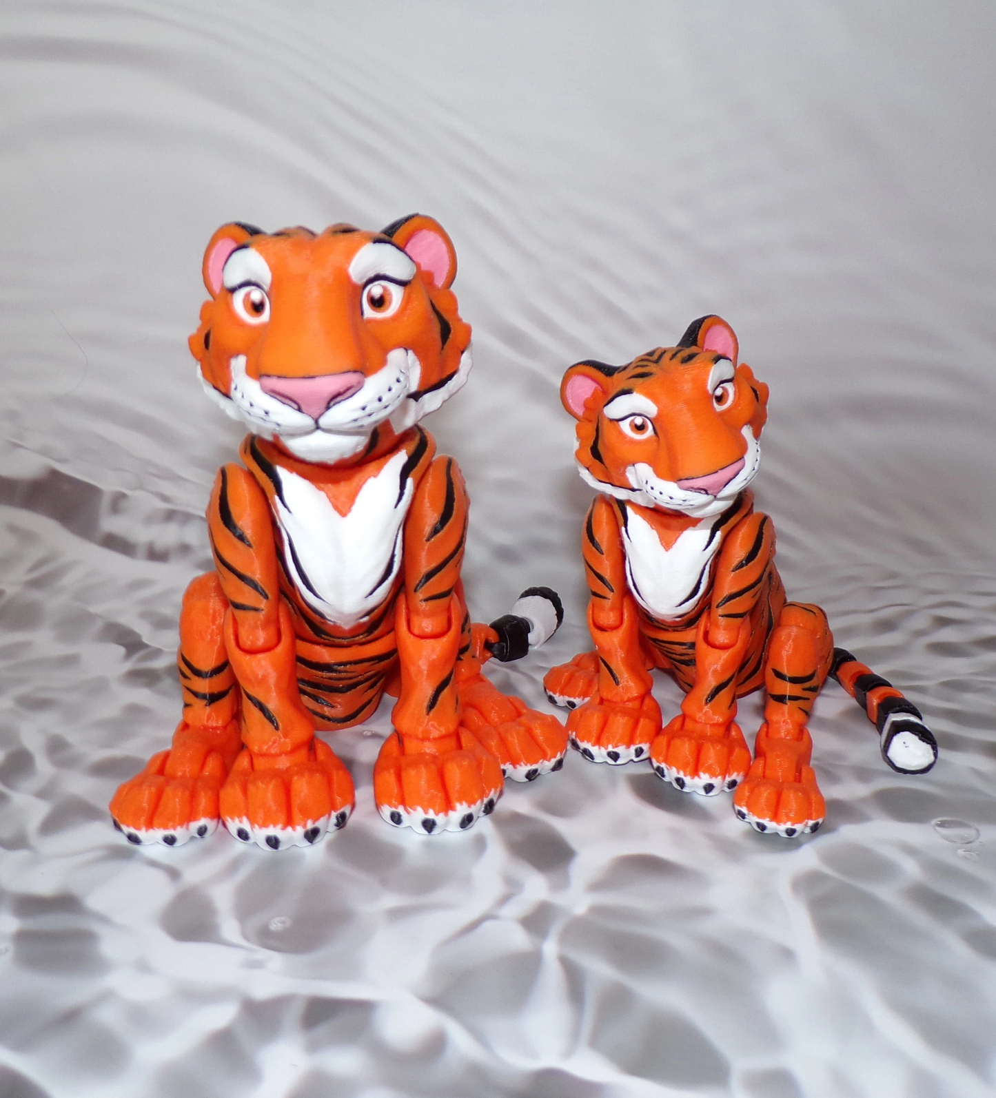 Tiger: 3D Printed Articulated - Wonderland 3D Printing 