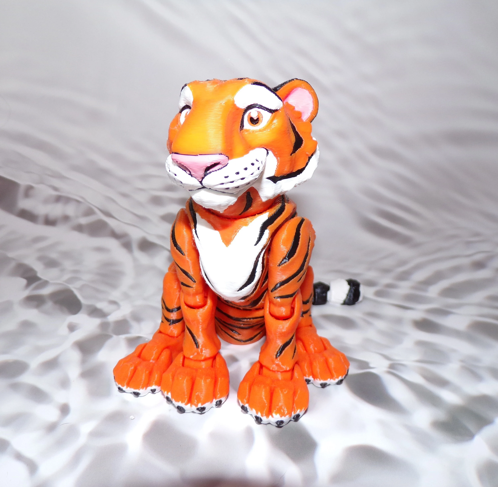 Tiger: 3D Printed Articulated - Wonderland 3D Printing 